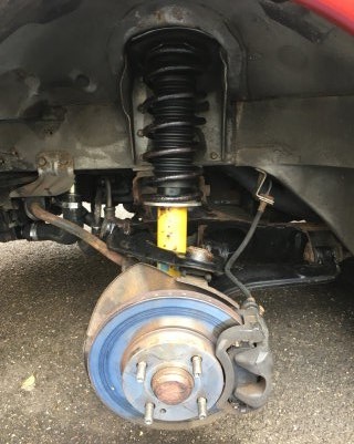 Front left shock absorber fitted
